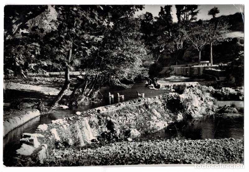 Postales: Postal Girona. San Clemente Sasebas. Riera Anyet y Fuente sulfurosa