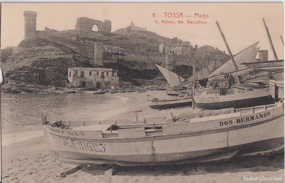 Postales: TOSSA (GIRONA) PLATJA - L.ROISIN FOT. N&ordm;6 - VDA. DE RAMON TOM&Agrave;S - S/C