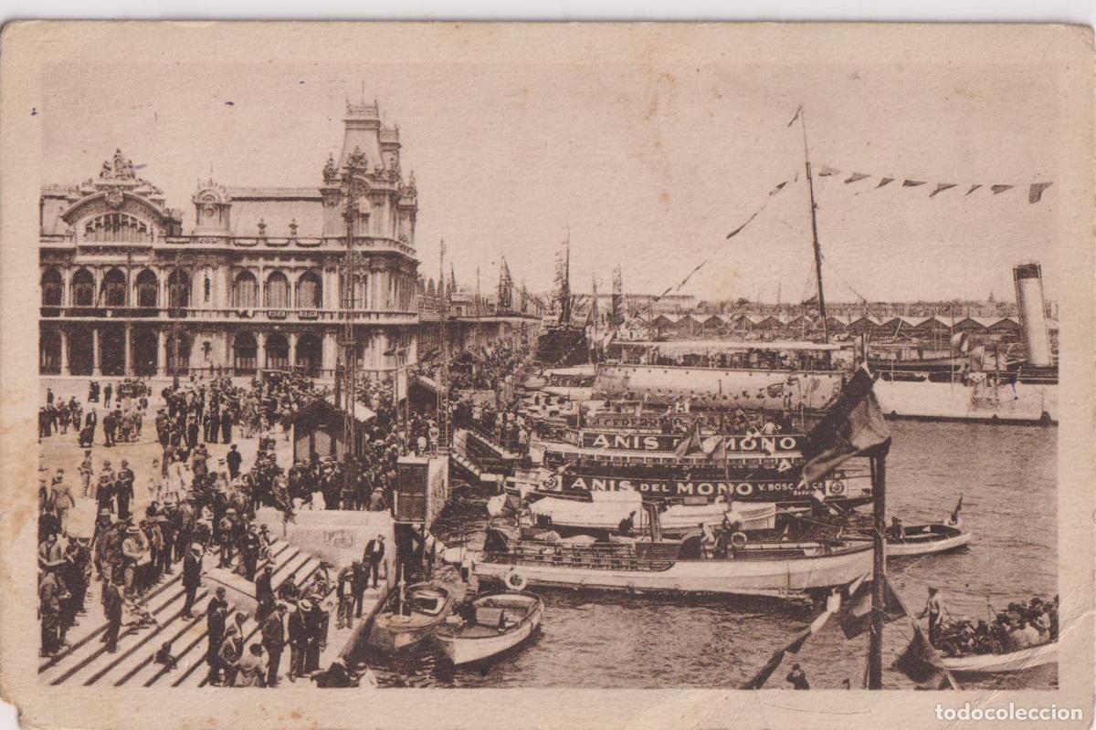 Postais: BARCELONA, PUERTA DE LA PAZ. EMBARCADERO - COMPA&Ntilde;IA TRASMEDITERRANEA - S/C