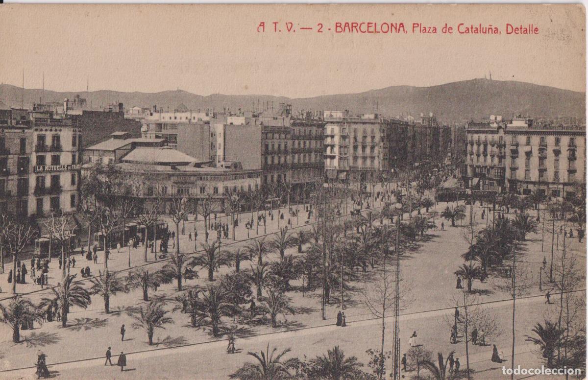 Postais: BARCELONA, PLAZA DE CATALU&Ntilde;A. DETALLE - A.T.V. N&ordm;2 - S/C
