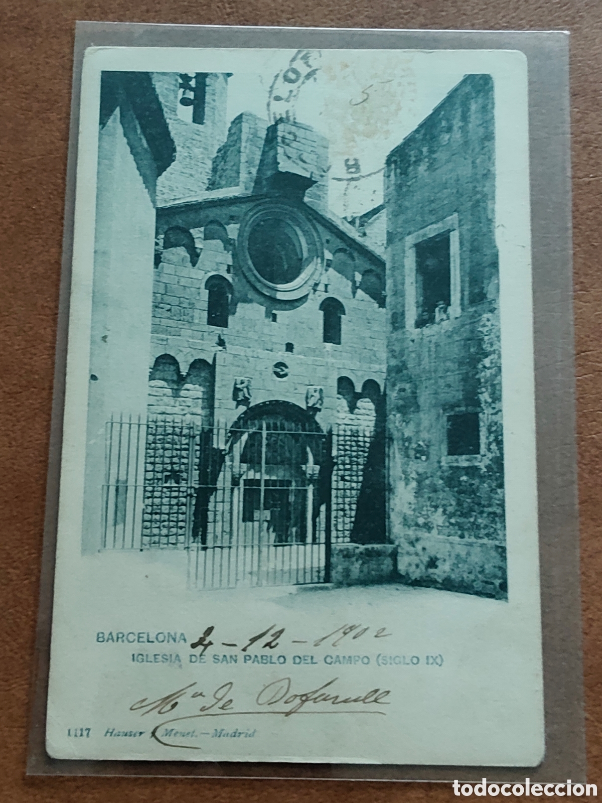 Postkarten: Tarjeta postal Hauser y Menet n&uacute;mero 443 Barcelona iglesia san pablo del campo dorso sin dividir