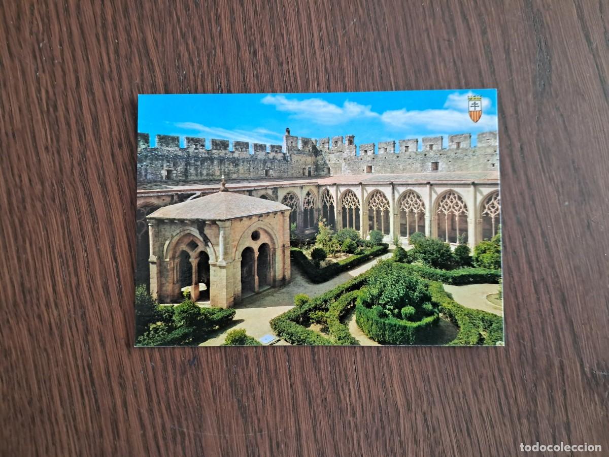 Cartoline: postal de Espa&ntilde;a, claustro g&oacute;tico, monasterio de Santes Creus, Tarragona, a&ntilde;os 70.