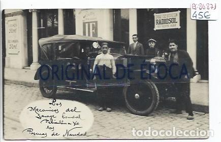 Cartoline: (PS-80871)POSTAL FOTOGRAFICA DE BARCELONA-GARAGE CONDAL.FELICITACION NAVIDE&Ntilde;A DE LOS MECANICOS