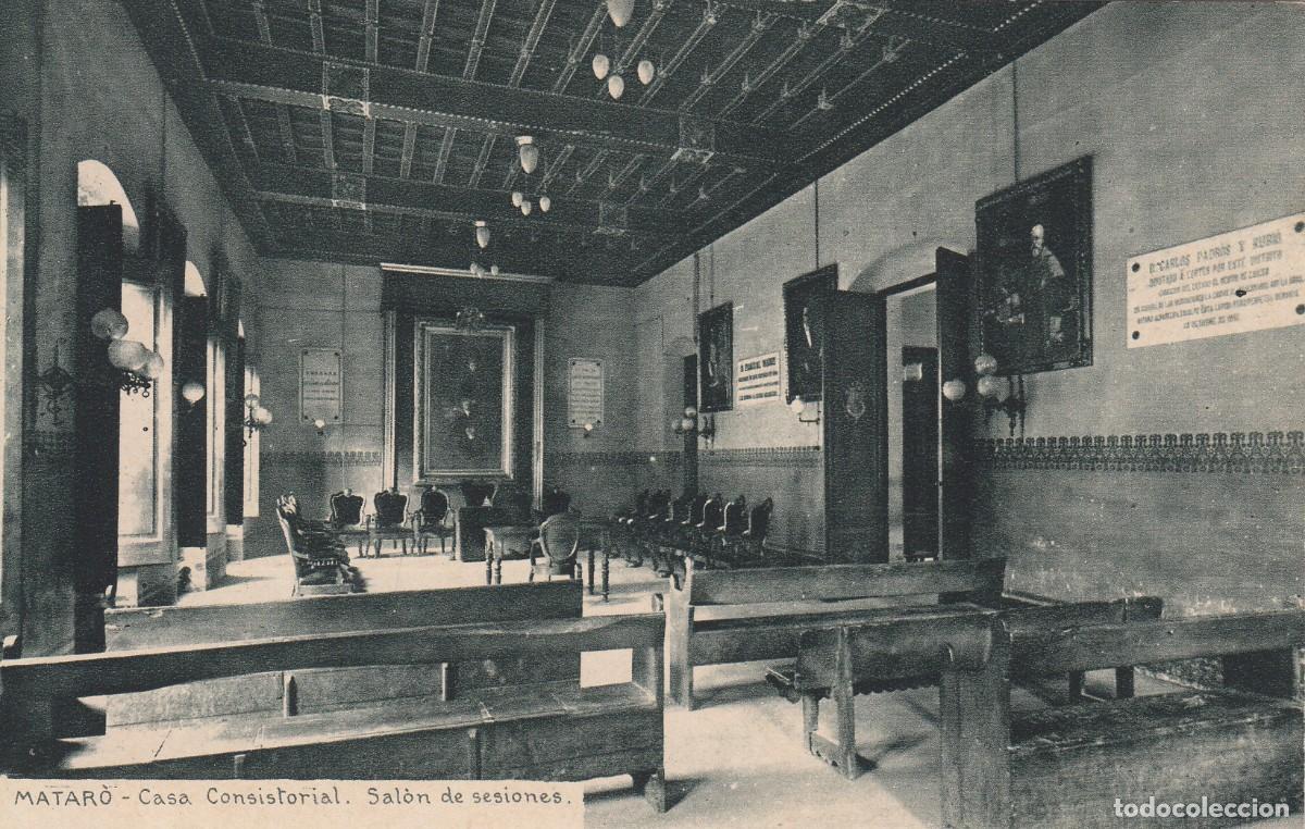 Postales: POSTAL DE MATAR&Oacute; CASA CONSISTORIAL - SAL&Oacute;N DE SESIONES -EDICI&Oacute;N ABADAL