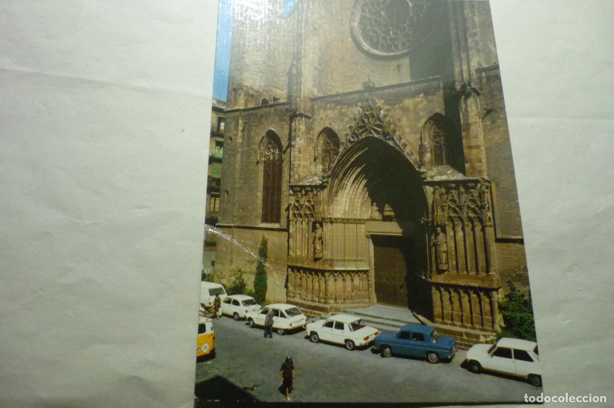 Postais: postal barcelona fachada sta.maria del mar coches
