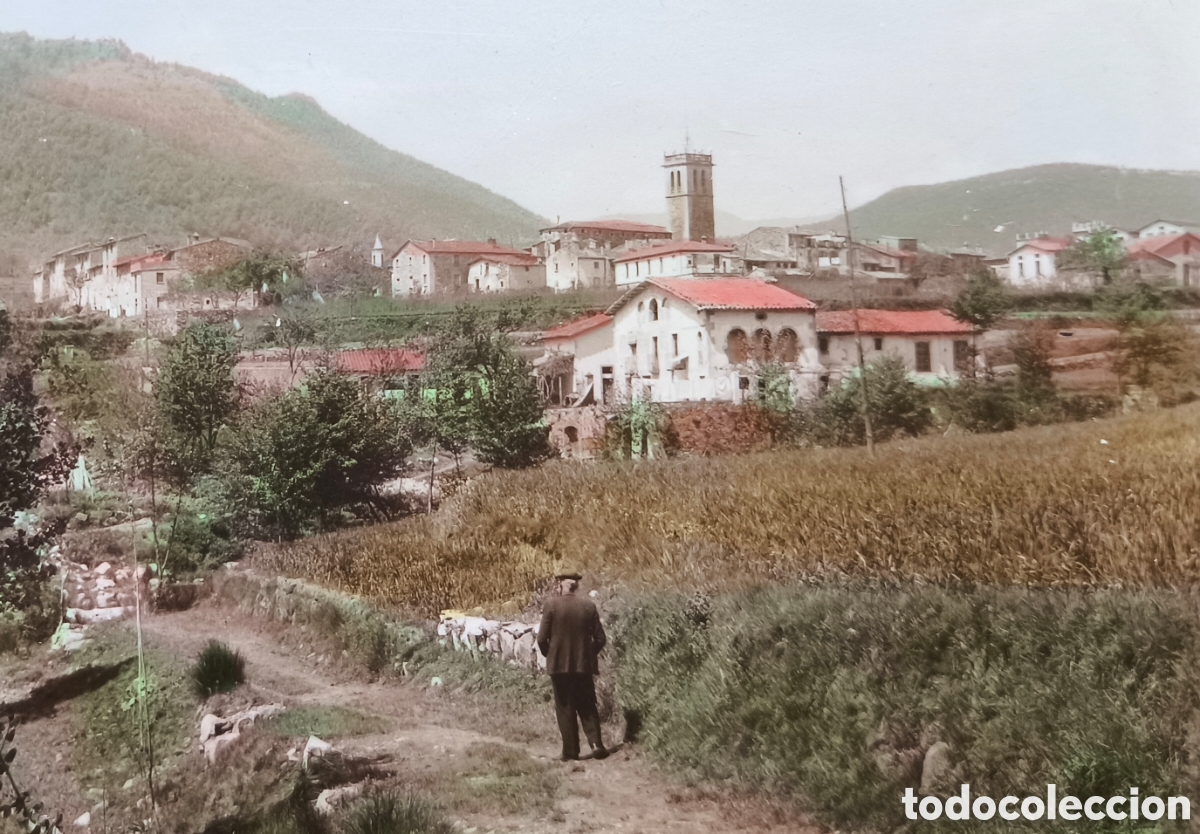 Postales: SANT FELIU DE PALLEROLS POSTAL FOTOGR&Aacute;FICA COLOREADA ED. L. SERRAT LA GARROTXA GIRONA C. 1950