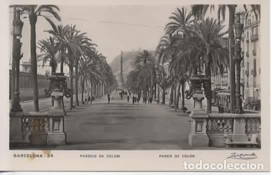 Postales: BARCELONA SIN ESCRIBIR PASEO DE COLON