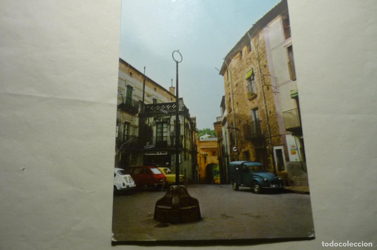 Cartoline: postal massanet de cabrenys -pl.mayor coches circulada cm