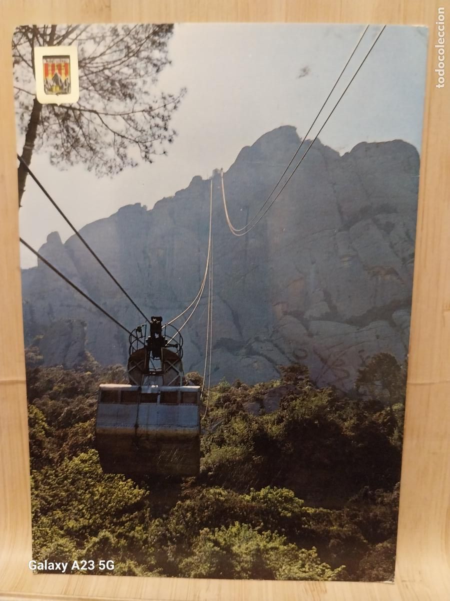 Postales: FUNICULAR AERI SAN JERONI MONTSERRAT ED FISA 94 CIRCULADA A&Ntilde;O 1974