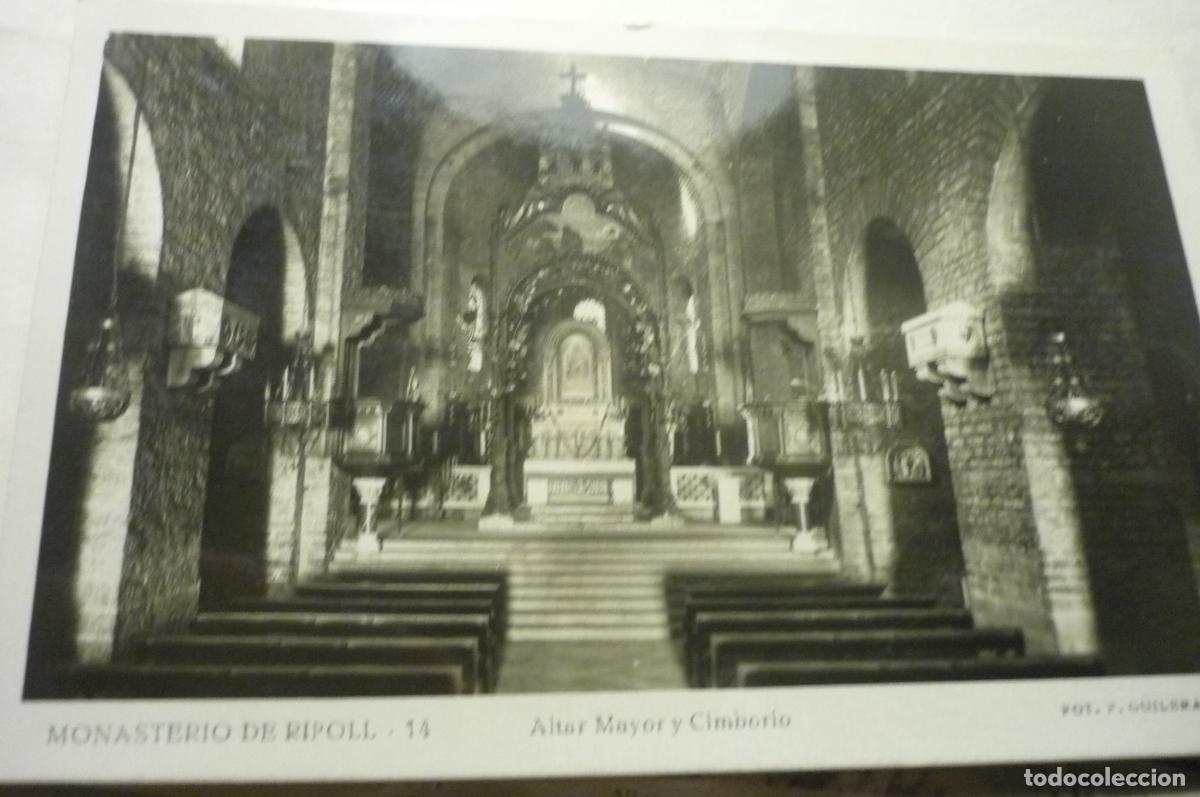 Postales: postal monasterio de ripoll.-altar mayor y cimborio cm