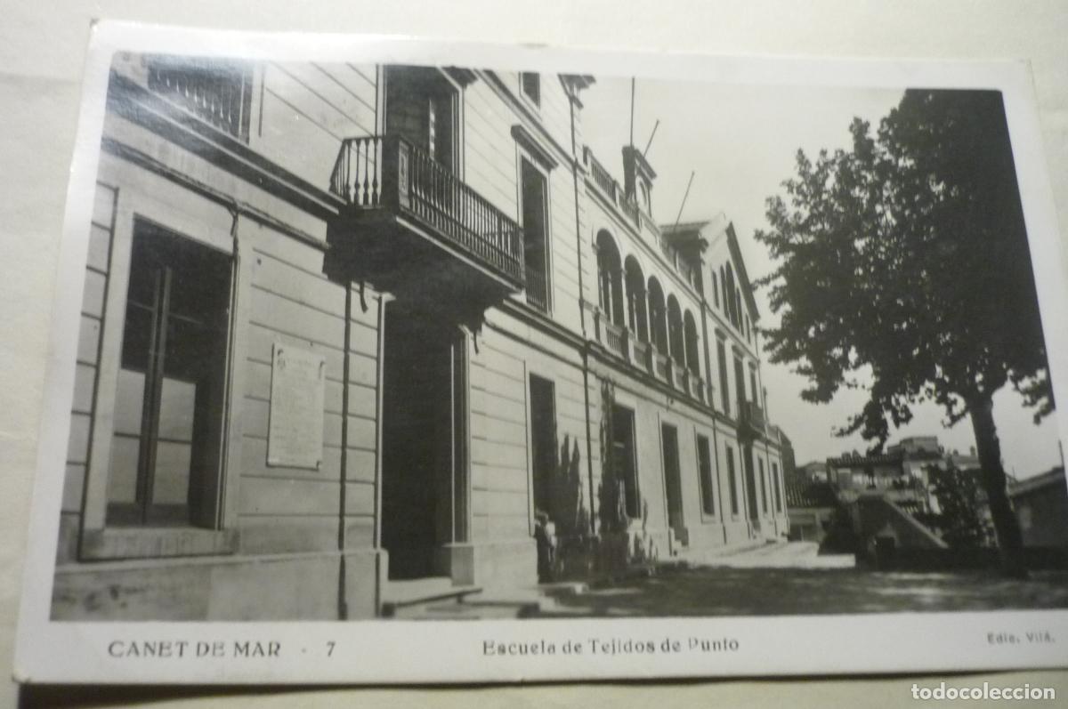 Postales: postal canet de mar escuela de tjidos punto escrita cm