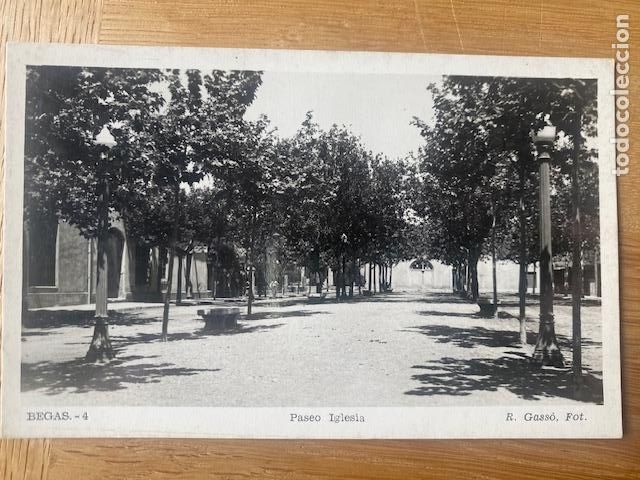Postais: Begas. N&ordm;4. Paseo Iglesia. Ed. Gass&oacute; Fot. Postal sin circular