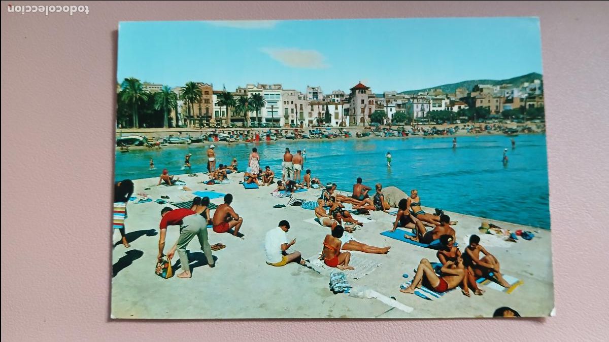 Postales: POSTAL ANIMADA SITGES PLAYA Y SOLARIUM - R. GASS&Oacute; N&ordm; 78 S/C
