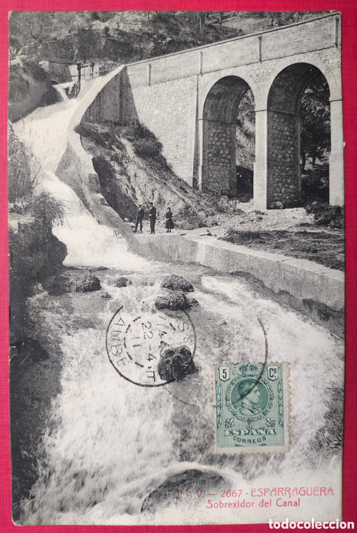 Postales: ESPARREGUERA SOBREXIDOR DEL CANAL POSTAL CIRCULADA FOTOTIPIA C. 1910