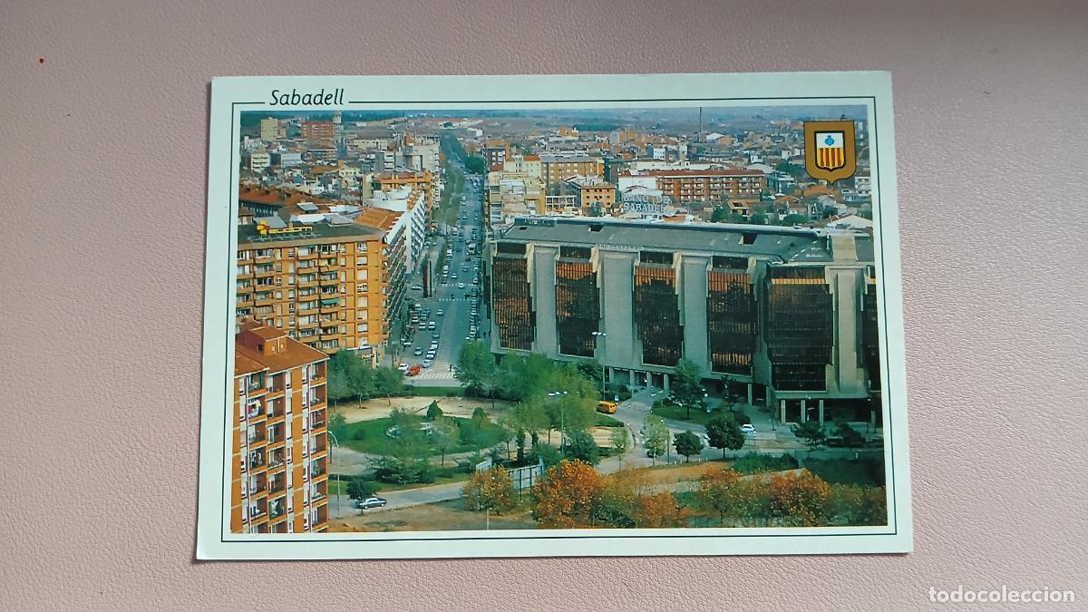 Postais: POSTAL SABADELL PLA&Ccedil;A CATALUNYA I RONDA ZAMENHOF - ESCUT D'OR N&ordm; 23 S/C