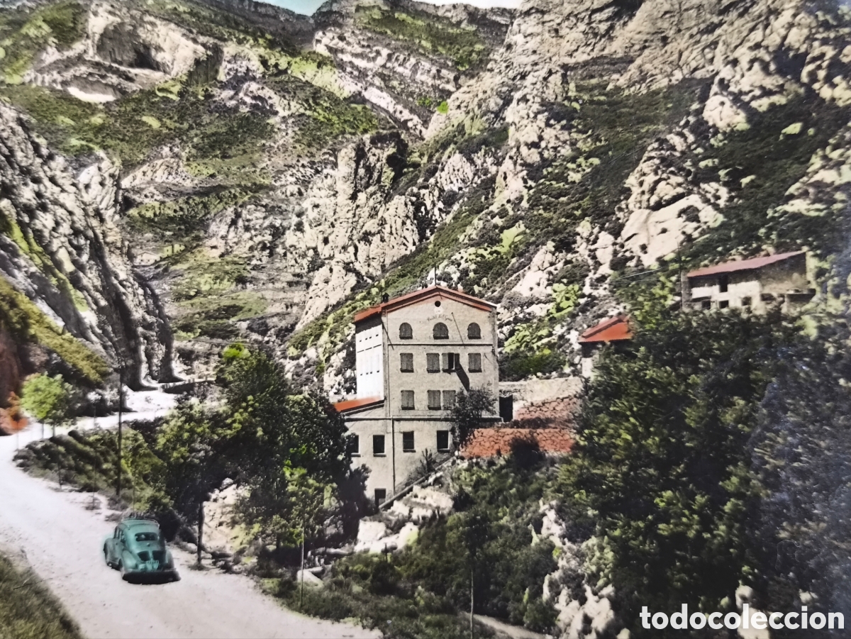 Postales: BERGA HOSTAL GUIU CAM&Iacute; DE QUERALT POSTAL FOTOGR&Aacute;FICA COLOREADA C. 1955