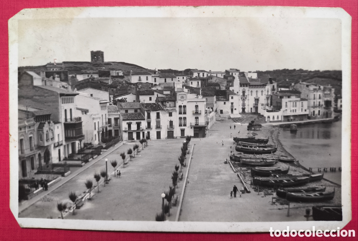 Cartoline: CADAQU&Eacute;S POSTAL FOTOGR&Aacute;FICA PASSEIG MAR&Iacute;TIM POSTAL FOTOGR&Aacute;FICA GIRONA C. 1940