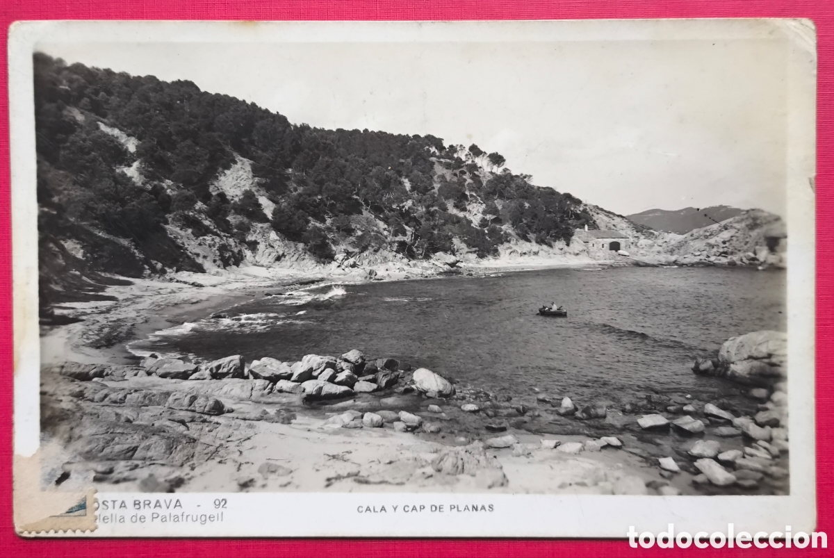 Postales: CALELLA DE PALAFRUGELL CALA Y CAP DE PLANAS POSTAL FOTOGR&Aacute;FICA C. 1950