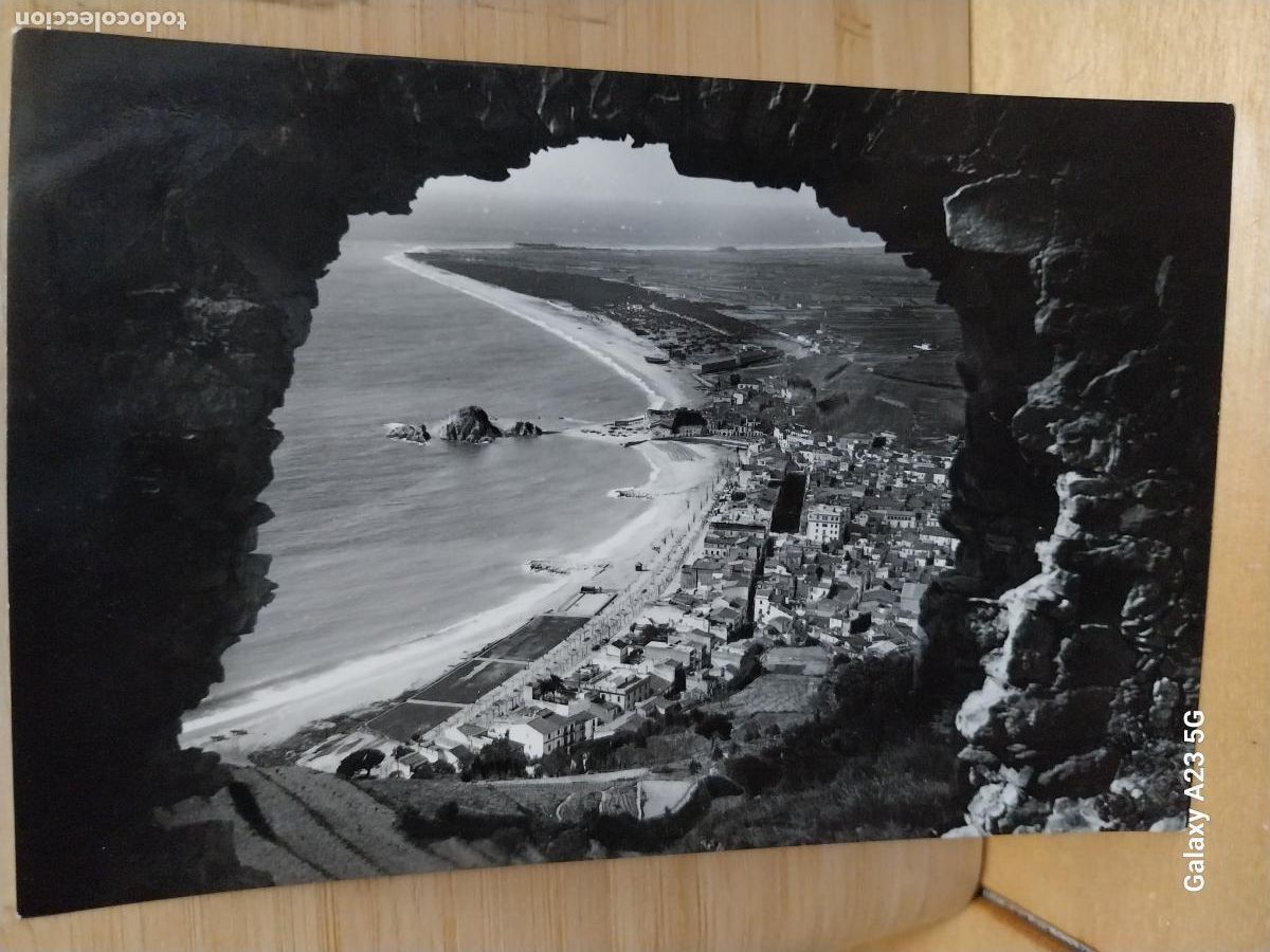 Postales: BLANES COSTA BRAVA PANORAMICA SAN JUAN ED ROMANI CIRCULADA A&Ntilde;O 1955