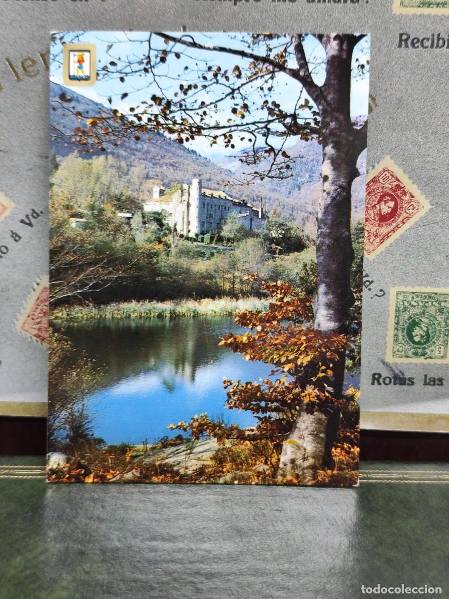 Postales: P6350 Postal 5445 Santa Fe del Montseny Lago y hotel. Escudo de oro