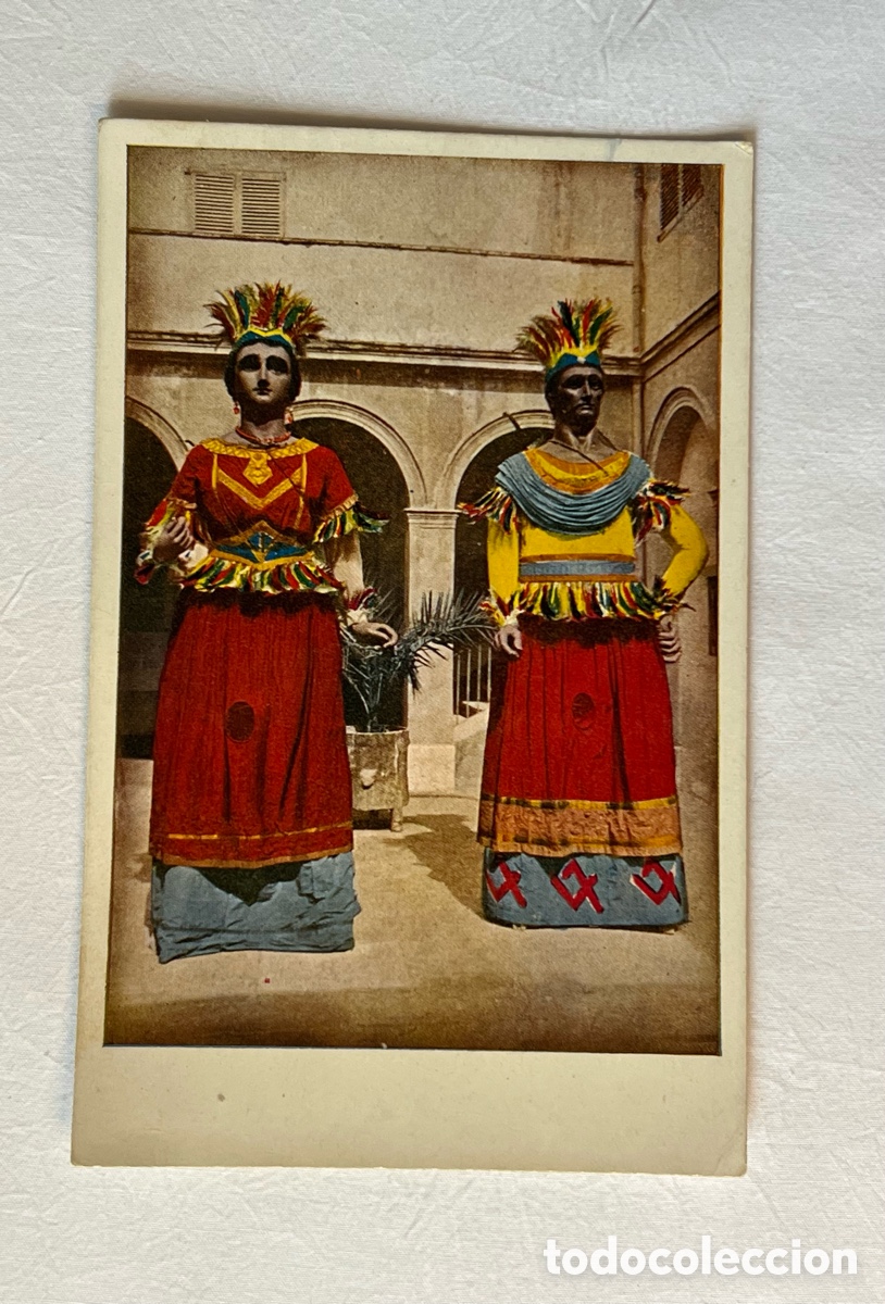 Postkarten: REUS (Tarragona) Postal No.4, Gigantes de Reus.. Edici&oacute;n Bazar (h.1930?) circulada