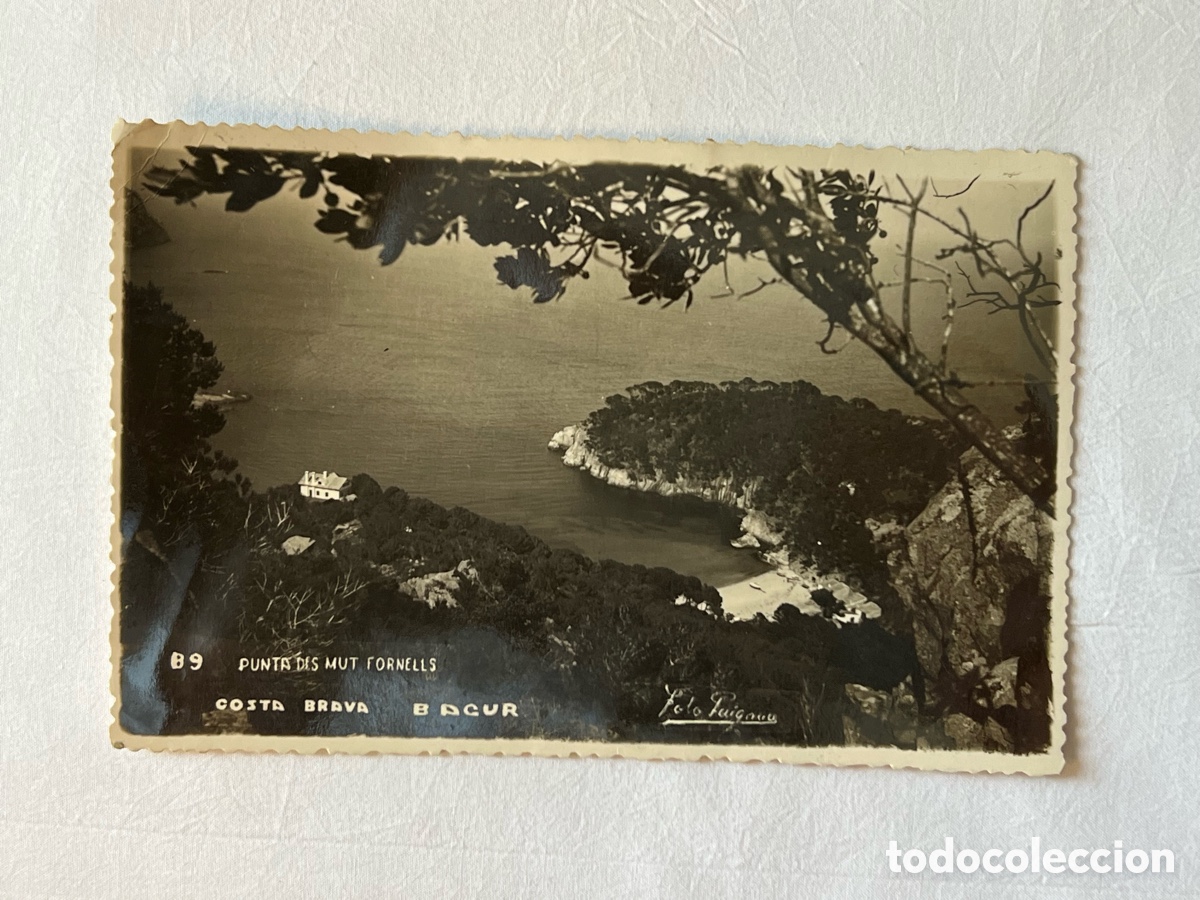 Postkarten: GIRONA. BAGUR Postal antigua.. Costa des Mut Fornells.. Foto Puignou (a.1953) circulada