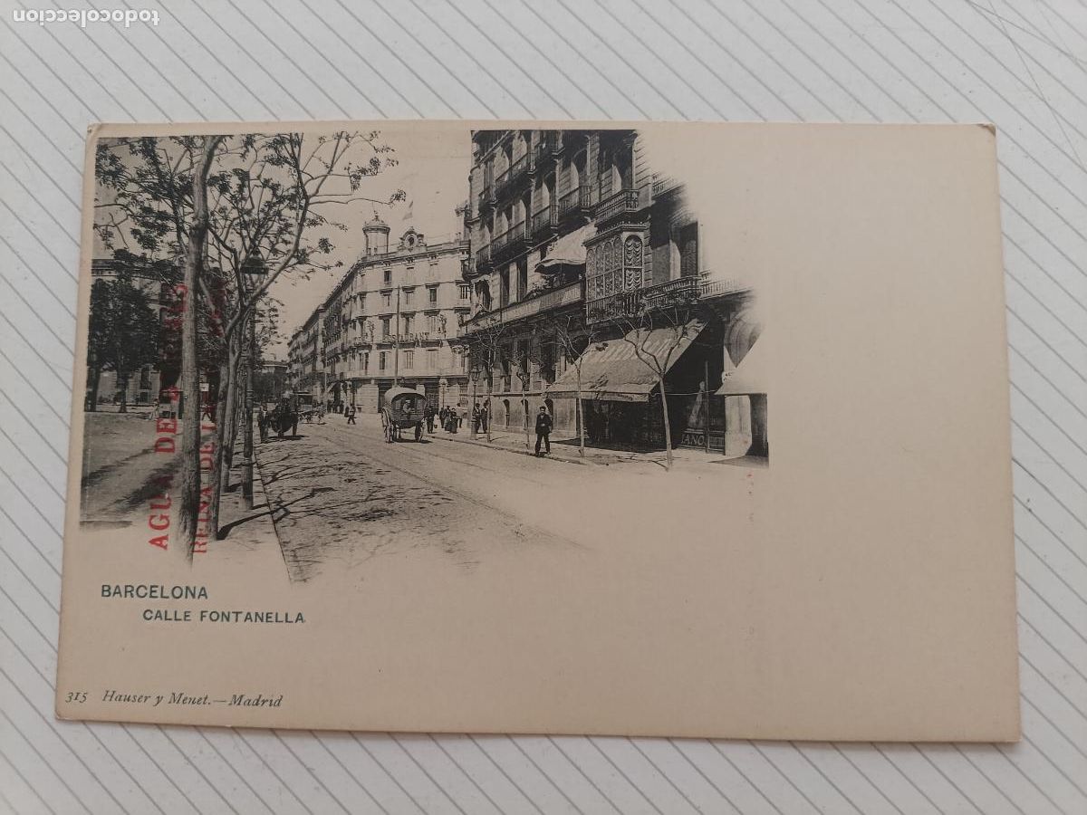Postales: Barcelona. Hauser y Menet. Dorso sin dividir. Agua de Borines