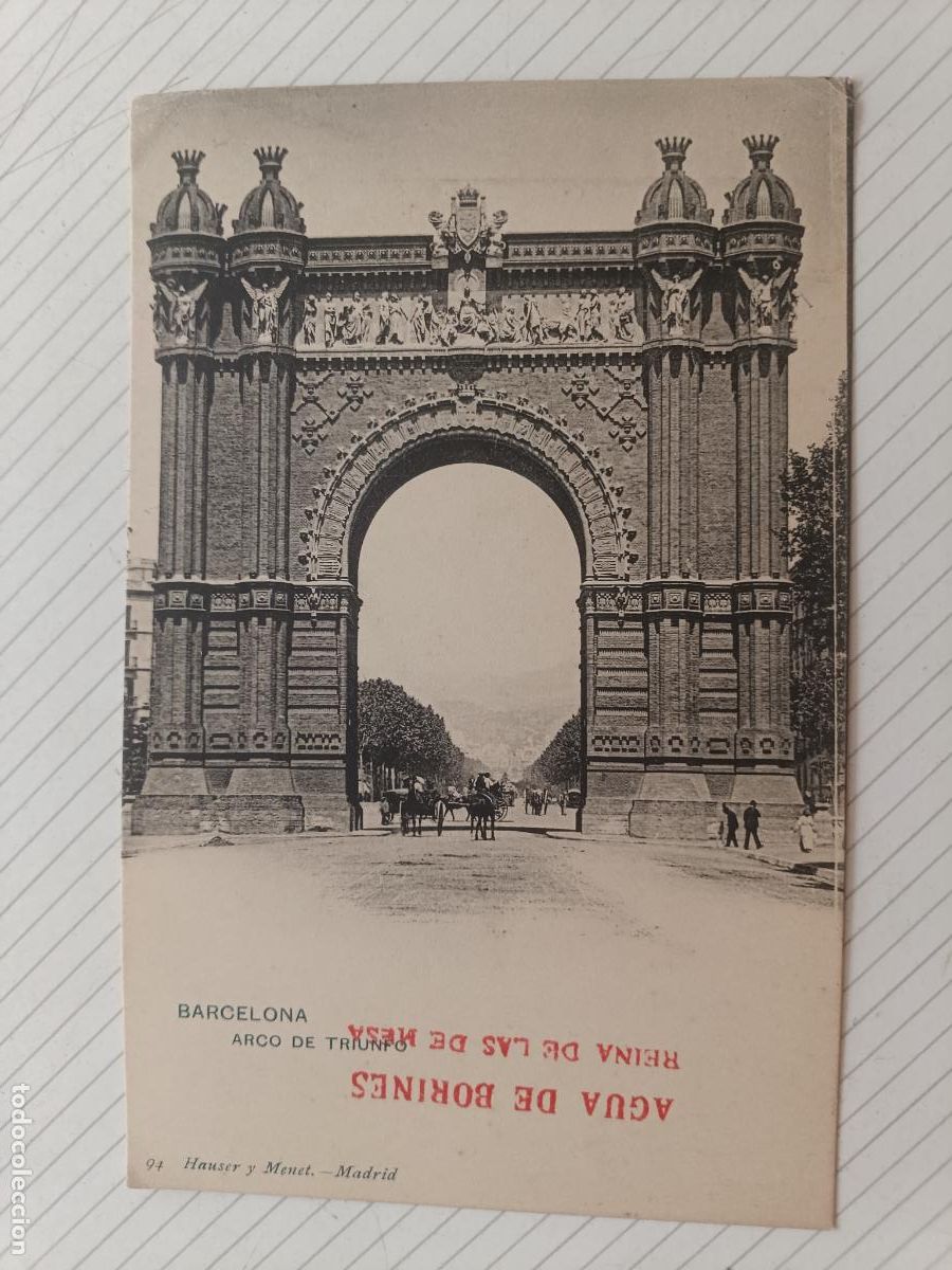 Postales: Barcelona. Hauser y Menet. Dorso sin dividir. Agua de Borines
