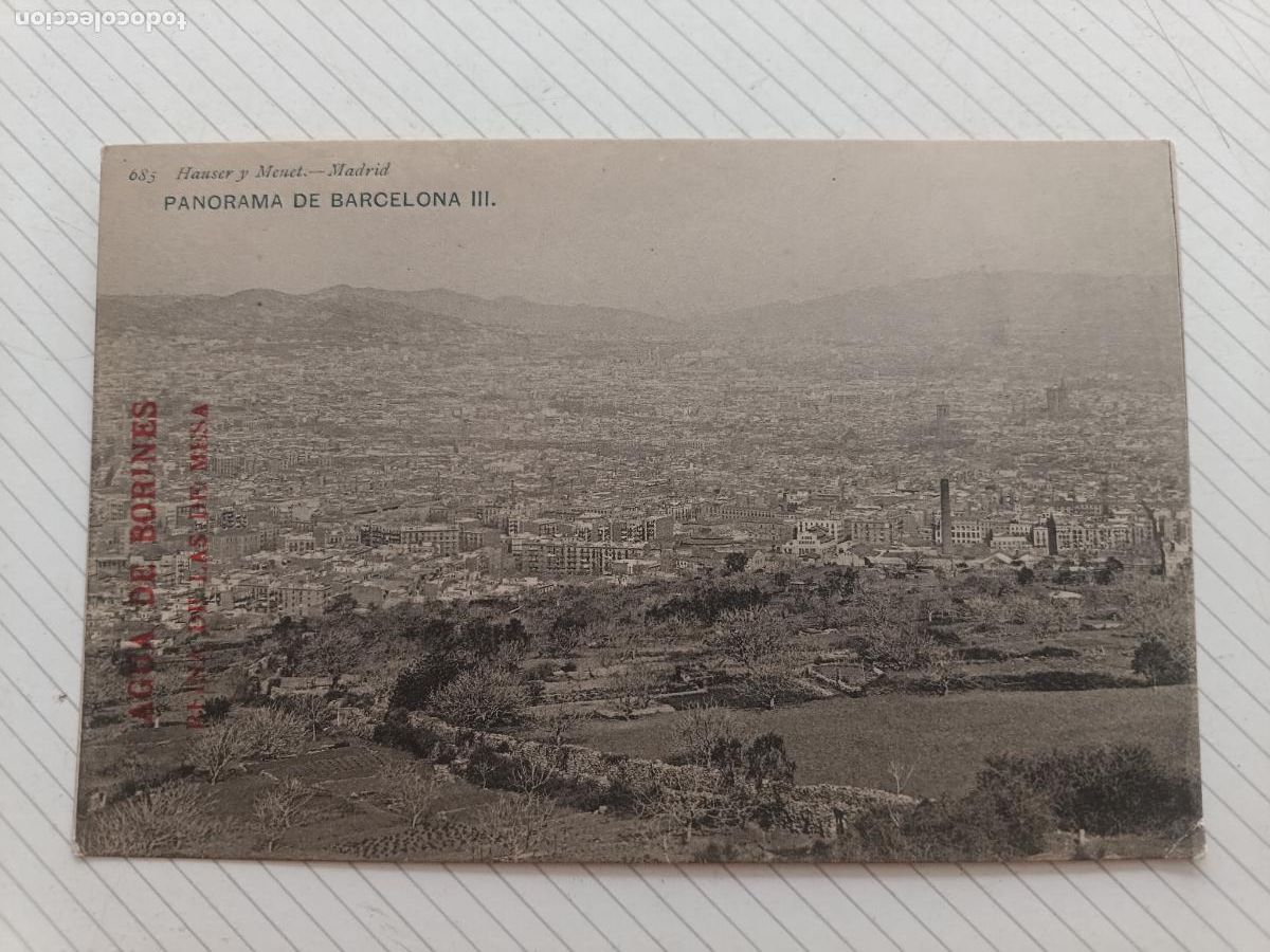 Postales: Barcelona. Hauser y Menet. Dorso sin dividir. Agua de Borines