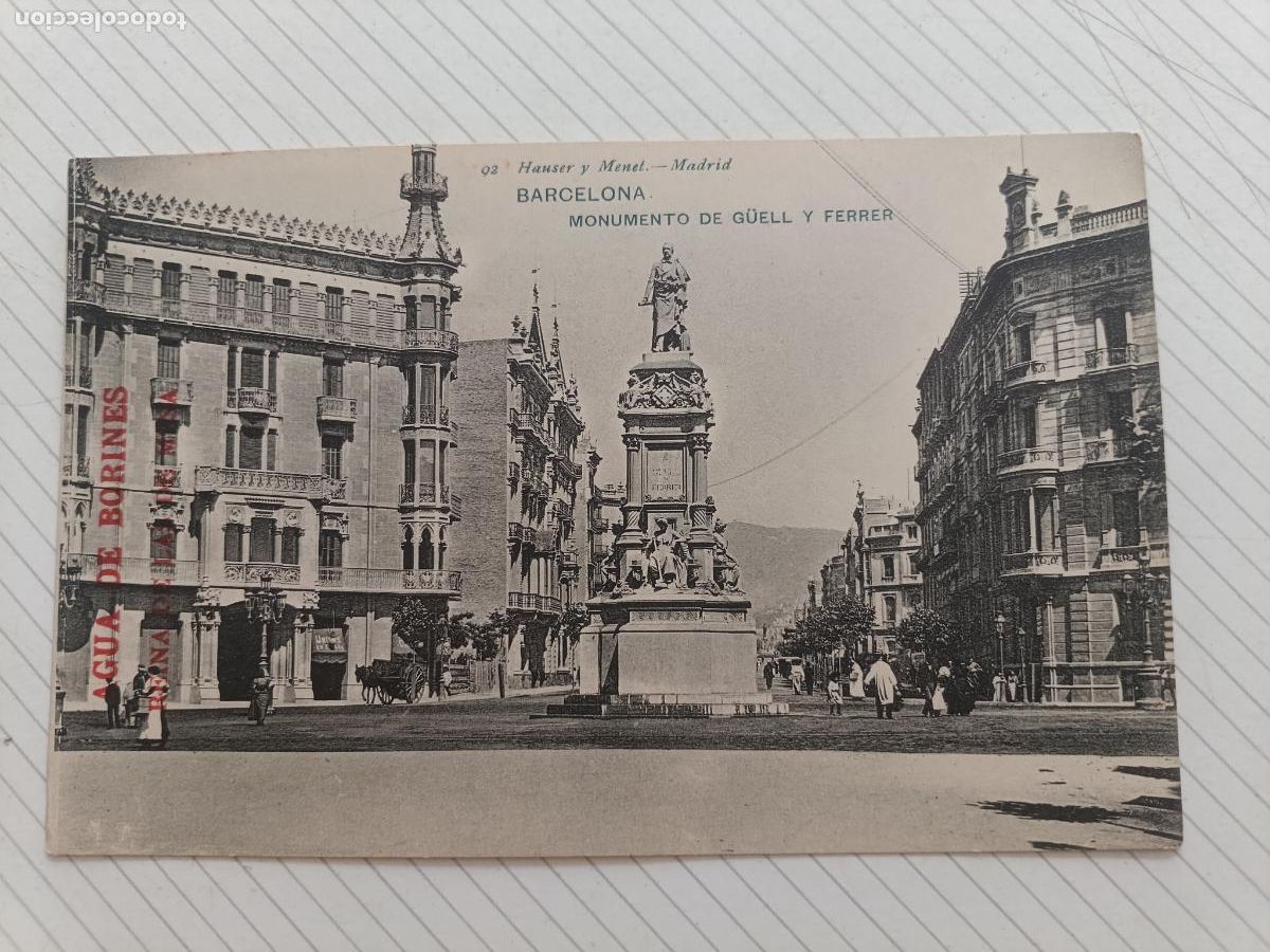 Postales: Barcelona. Hauser y Menet. Dorso sin dividir. Agua de Borines