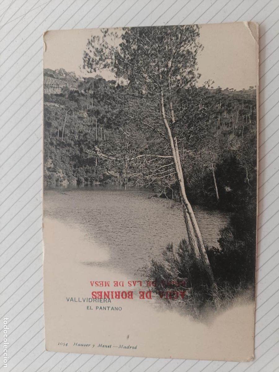 Postales: Vallvidriera. Hauser y Menet. Dorso sin dividir. Agua de Borines