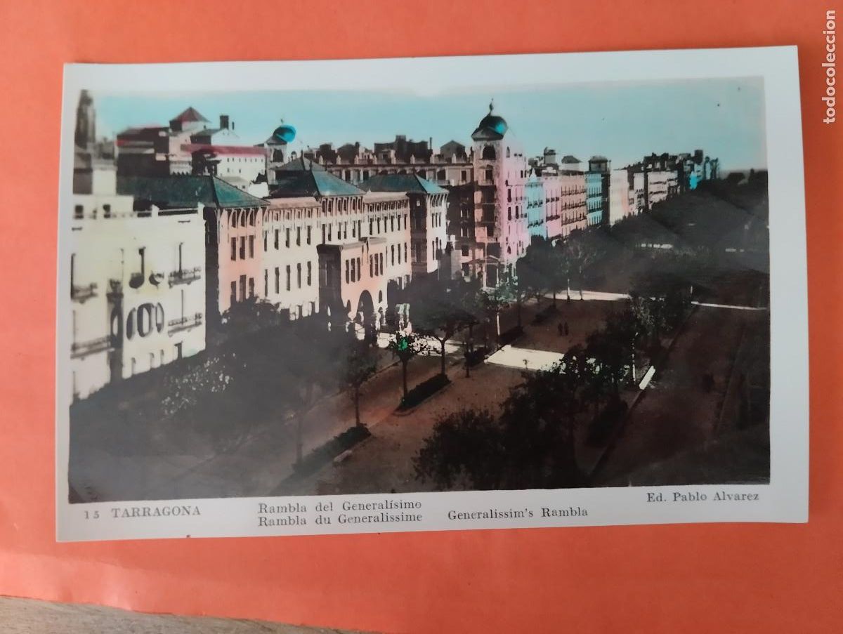 Postales: TARRAGONA, RAMBLA DEL GENERALISIMO. ED. PABLO ALVAREZ.