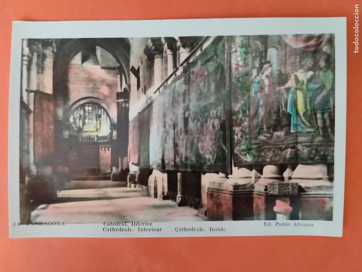 Postales: TARRAGONA, CATEDRAL INTERIOR. ED. PABLO ALVAREZ.