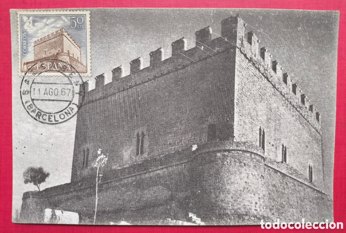 Postales: BALSARENY CASTELL POSTAL EXPOSICI&Oacute;N FILATELICA BARCELONA 1967
