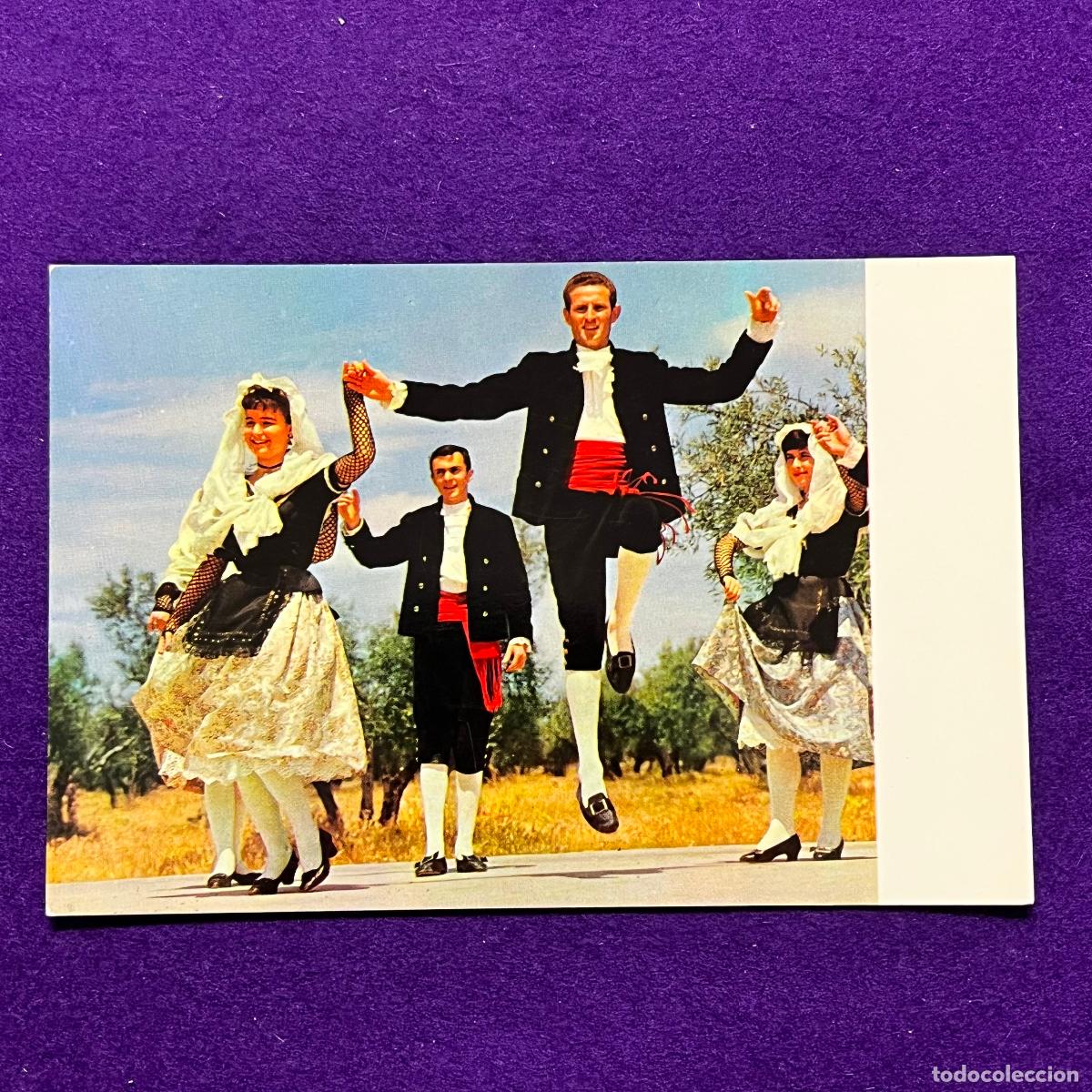 Postales: POSTAL DE CANCIONES Y DANZAS DE ESPA&Ntilde;A DE LA SECCION FEMENINA. GERONA. BALL CERDA.