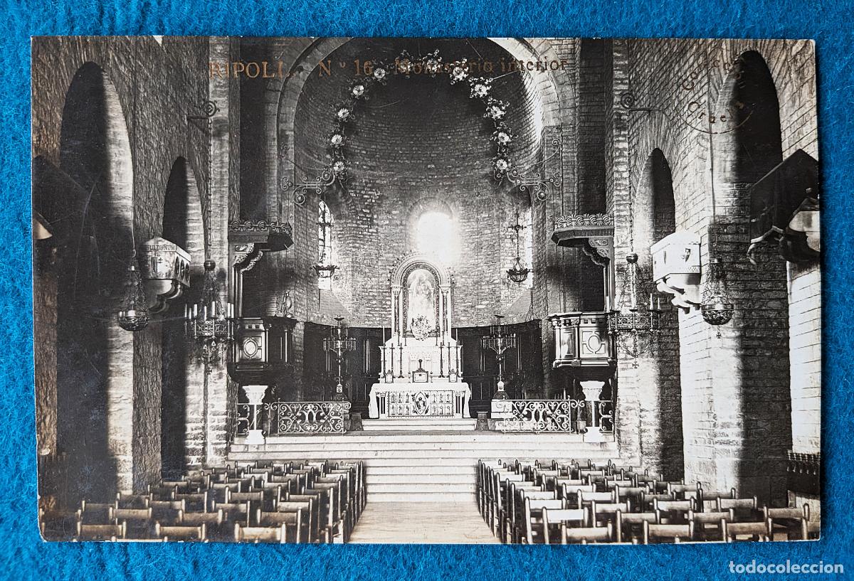 Postales: RW POSTAL FOTOGRAFICA RIPOLL GERONA MONASTERIO INTERIOR P1986