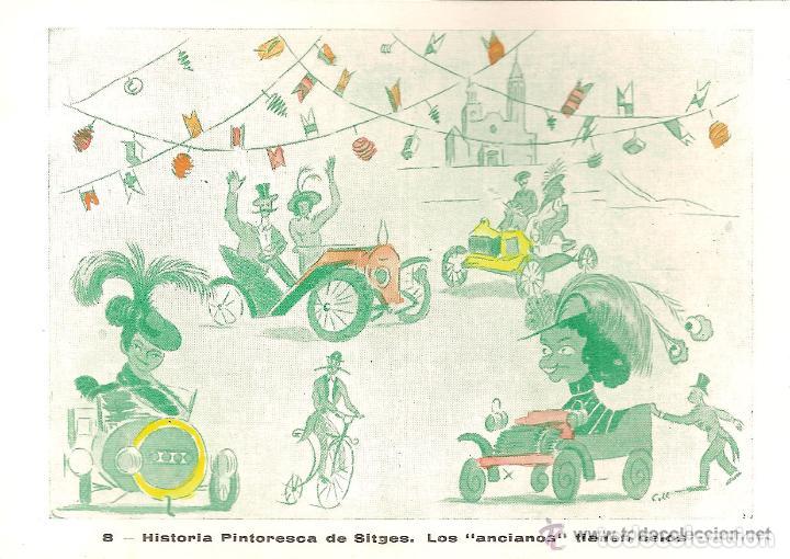 Postales: HISTORIA PINTORESCA DE SITGES - 8 - LOS ANCIANOS TIENEN CELOS, DIBUJO POR CARBONELL LLOPIS - S/C