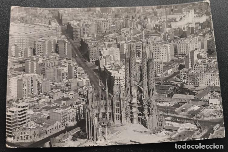 Postales: BARCELONA, VISTA AEREA, SAGRADA FAMILIA, POSTAL ANTIGUA