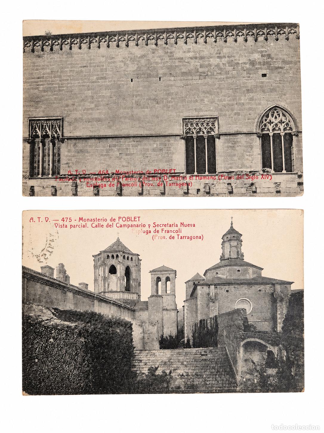 Postales: &Aacute;lbum de Postales Publicitarias Antiguas - Monasterio de Poblet - A.T.V. - Vigorina Carulla