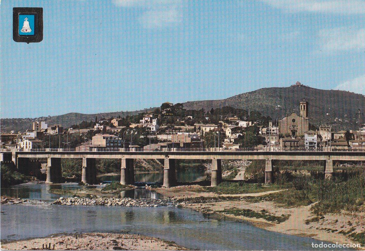 Postales: SANT BOI DE LLOBREGAT (BARCELONA) VISTA GENERAL. PUENTE SOBRE EL LLOBREGAT - ESCUDO DE ORO N&ordm;4363 -