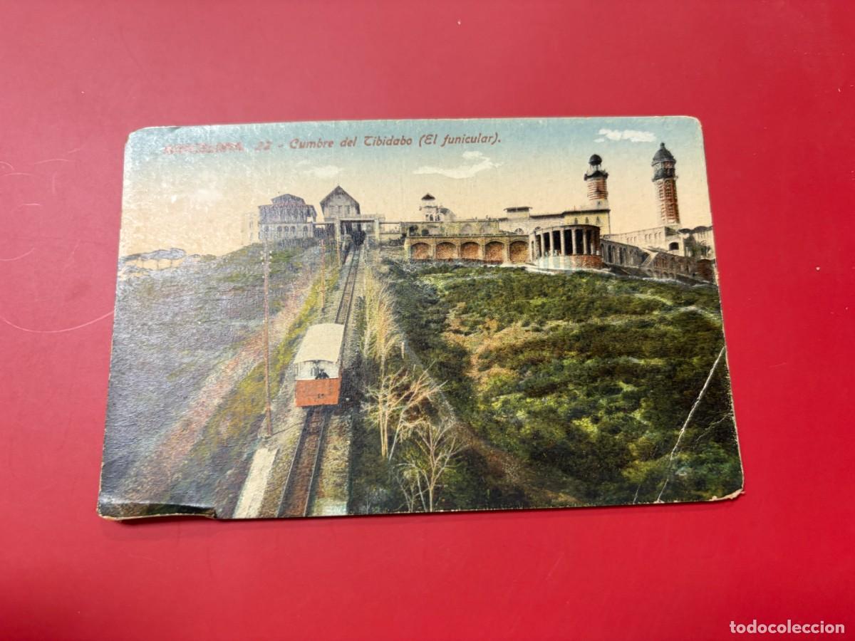 Postales: TARJETA POSTAL - BARCELONA - 22.- CUMBRE DEL TIBIDABO - EL FUNICULAR -