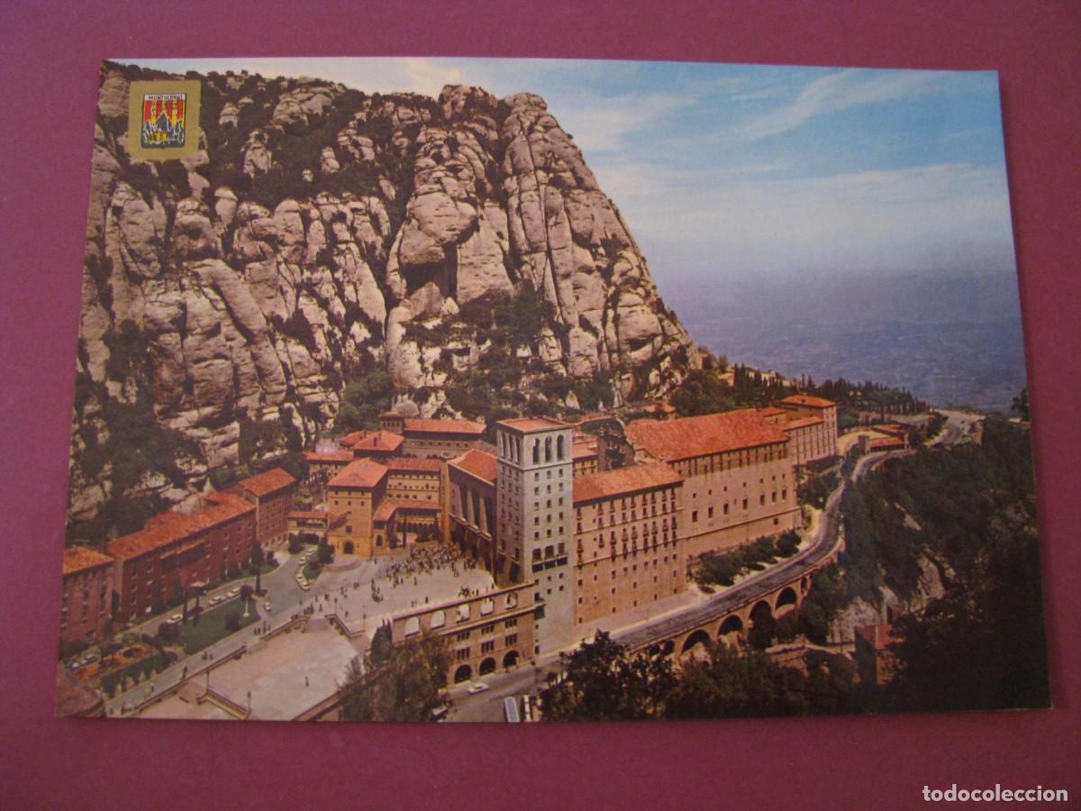 Postales: POSTAL DE MONTSERRAT. VISTA GENERAL DEL MONASTERIO. ESCUDO DE ORO. 56