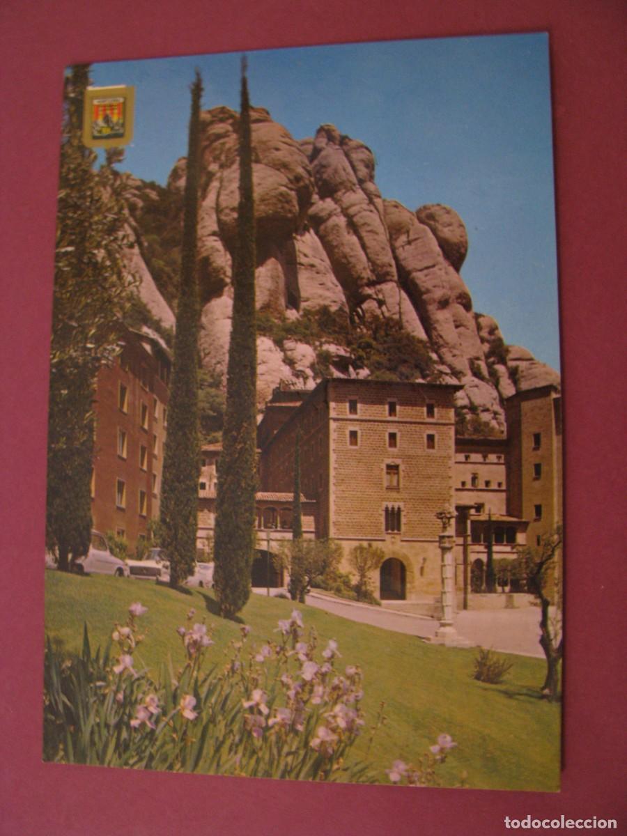 Postales: POSTAL DE MONTSERRAT CON ERROR DE IMPRENTA EN REVERSO. (INDICA BARRIO GOTICO) ESCUDO DE ORO. 18