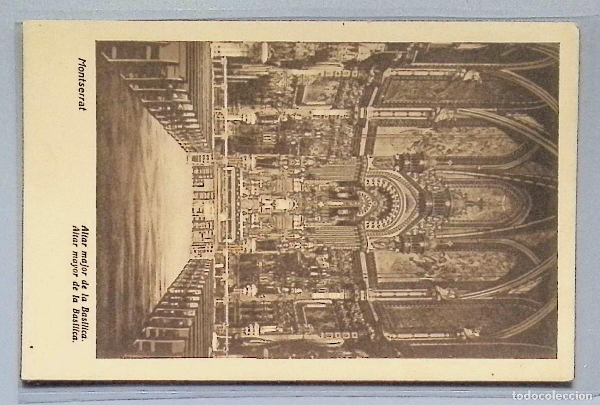 Postales: MONTSERRAT (Barcelona). Altar mayor de la Bas&iacute;lica.Tarjeta postal