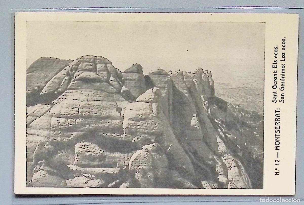Postales: MONTSERRAT (Barcelona). Sant Jeroni: Els Ecos.Tarjeta postal ilustrada en blanco y negro