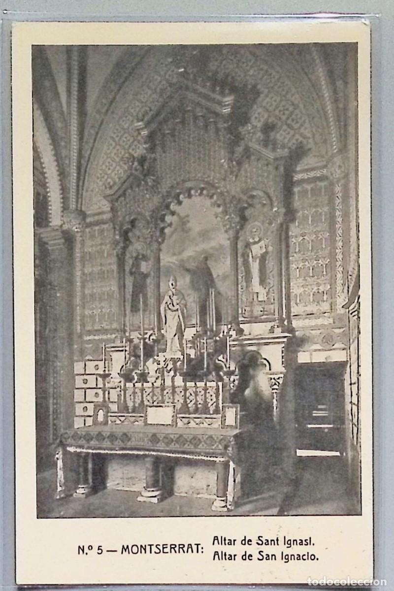 Postales: MONTSERRAT (Barcelona). Altar de Sant Ignasi.Tarjeta postal ilustrada en blanco y negro