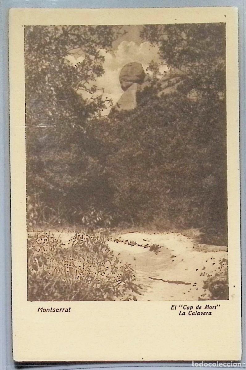 Postales: MONTSERRAT (Barcelona). El Cap de Mort (La Calavera).Tarjeta postal ilustrada en blanco y negro