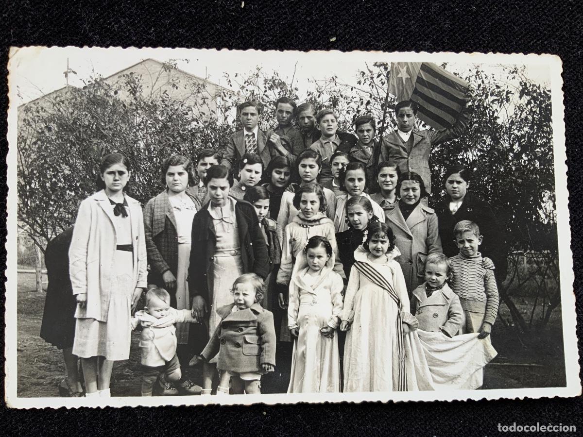 Postales: Antigua tarjeta postal de catalu&ntilde;a, ni&ntilde;os con la bandera estelada, guerra civil, independencia.