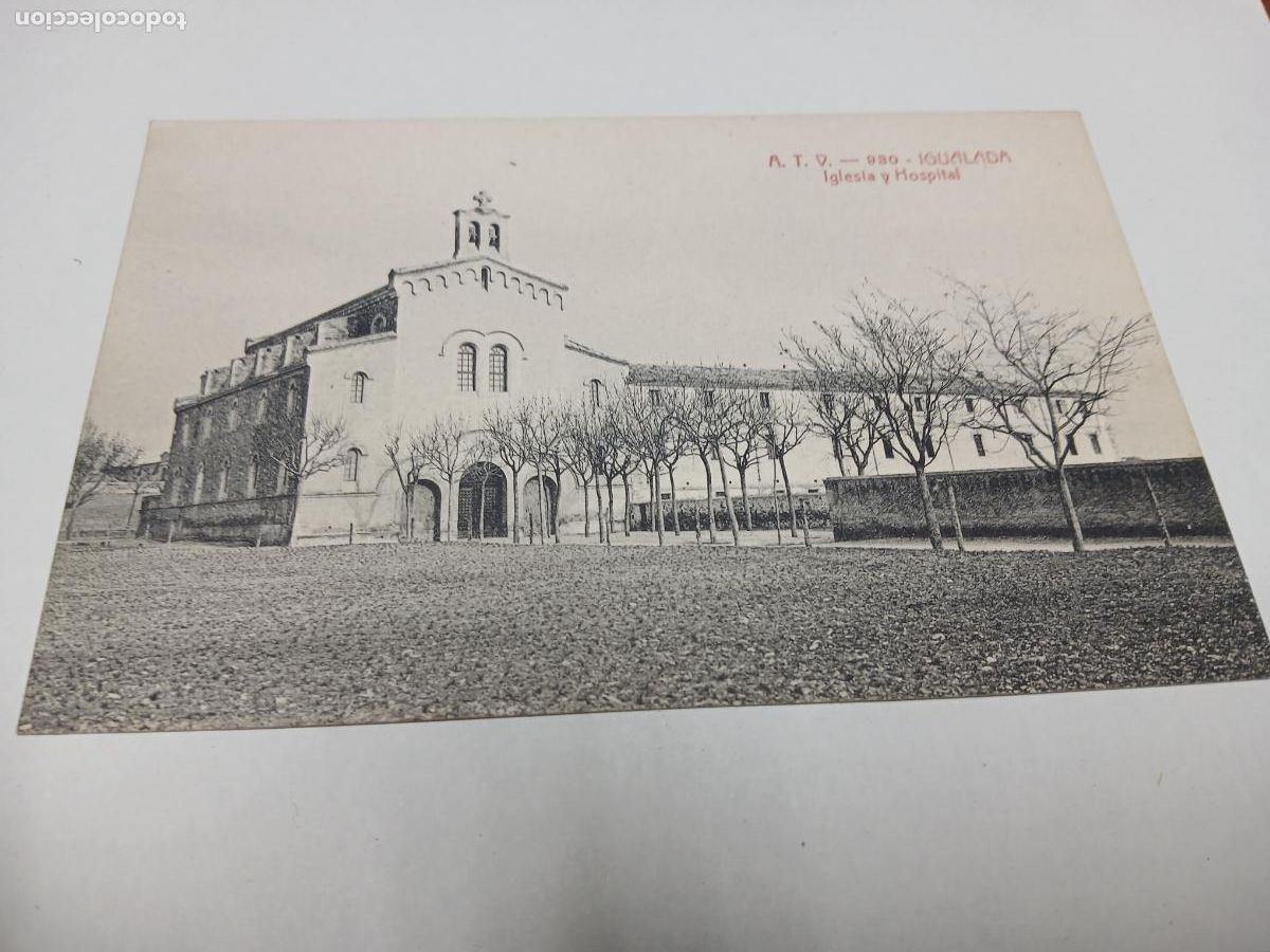 Postales: postal igualada, iglesia y hospital, atv 930
