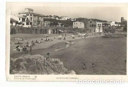 Postales: ANTIGUA POSTAL 88 COSTA BRAVA CALELLA DE PALAFRUGELL LA PLAYA DEL CANADELL 1957